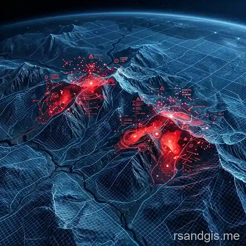 Conceptual illustration of automated landslide detection using sentinel-2 and python