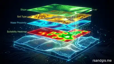 Conceptual illustration of GIS Based Multi Criteria Land Suitability Analysis