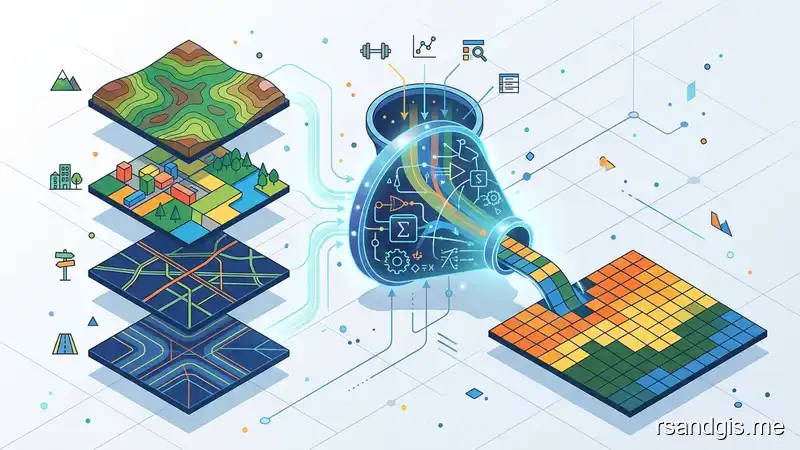 Conceptual illustration of a multi criteria decision making workflow in GIS