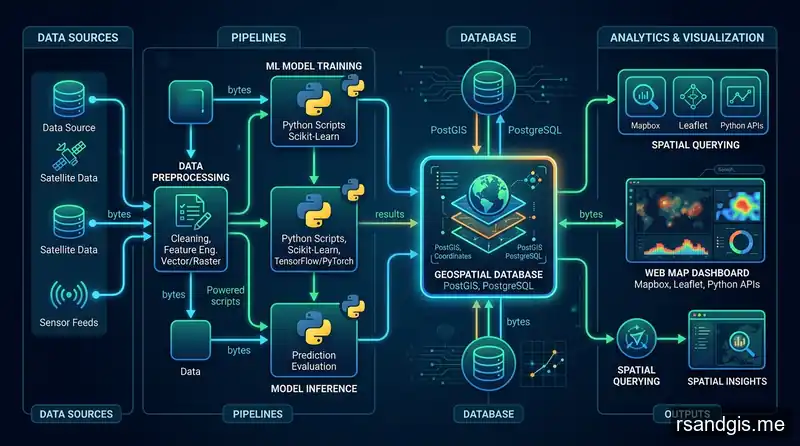 PyQGIS and Machine Learning Architecture Diagram