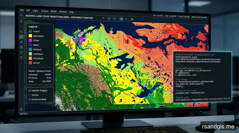 Predictive Land Cover Classification Map using PyQGIS