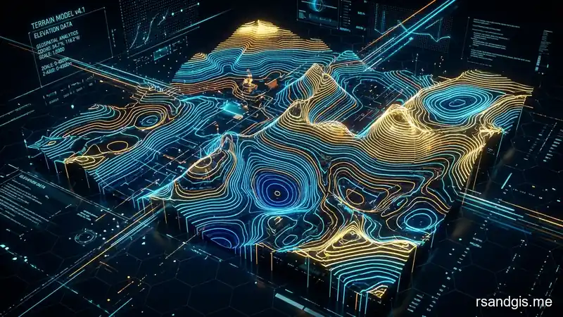 Conceptual illustration of Digital Terrain Model (DTM)